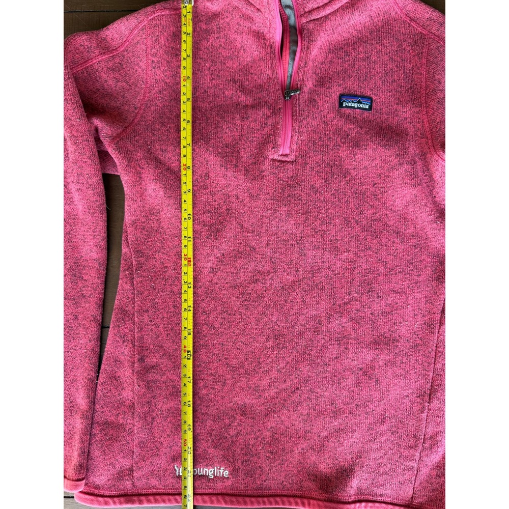 Patagonia Better Sweater Womens Small Pink 1/4 Zip Fleece Pullover Young Life - Picture 12 of 13